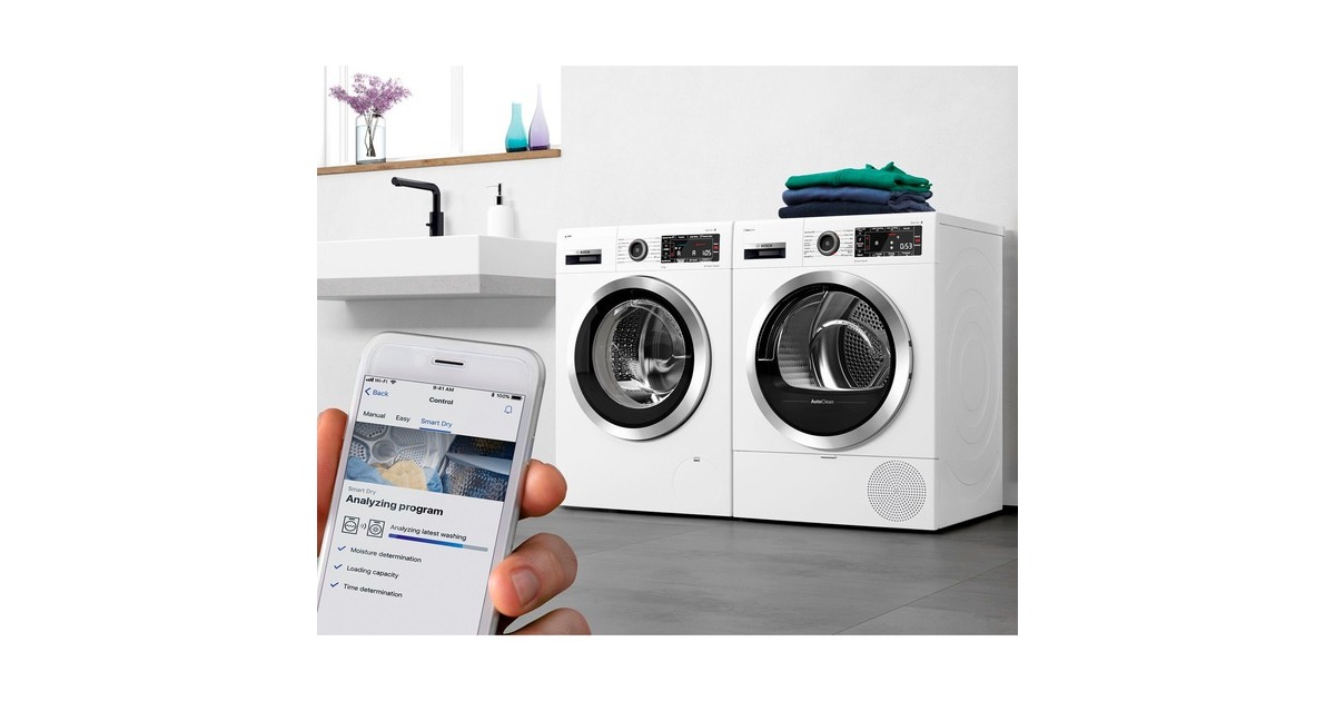 Bosch Home WGB244070 weiß/schwarz, Connect 8, Home Serie 60 cm, Waschmaschine