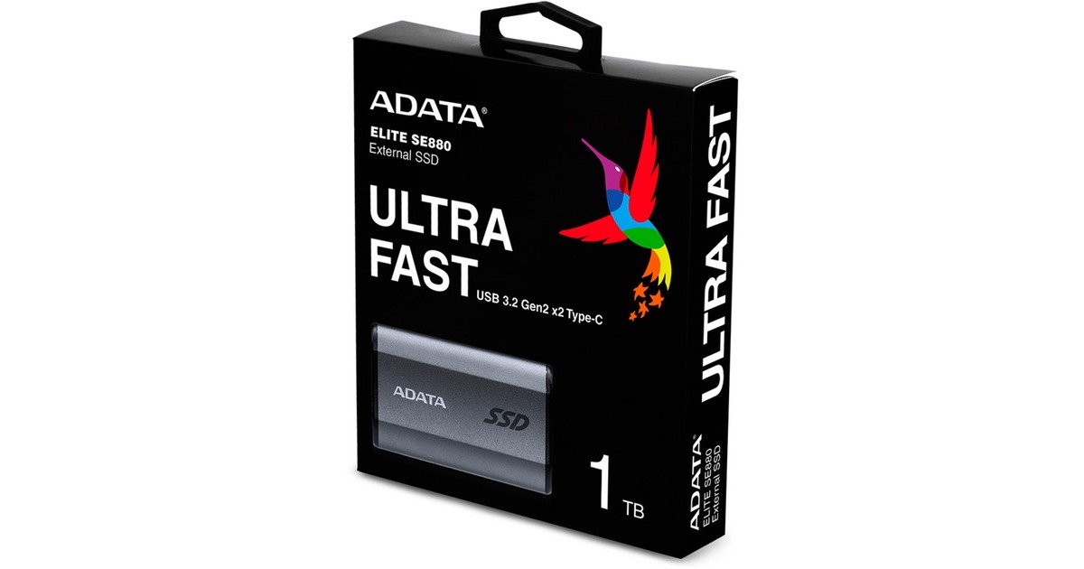 Adata Se880 1 Tb Externe Ssd Grau Usb C 32 Gen 2x2 20 Gbits 