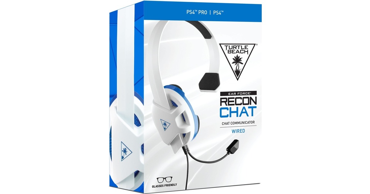 Beach Chat, Playstation 4 Gaming-Headset Recon weiß/blau, Turtle