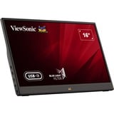 ViewSonic VA1655, LED-Monitor 39.5 cm (16 Zoll), schwarz, FullHD, IPS, USB-C, Mini-HDMI