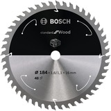 Bosch Kreissägeblatt Standard for Wood, Ø 184mm, 48Z Bohrung 16mm, für Akku-Handkreissägen