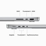 Apple MacBook Pro (14") 2023 CTO, Notebook silber, M3 Pro 18-Core GPU, MacOS, Deutsch, 36 cm (14.2 Zoll) & 120 Hz Display, 1 TB SSD