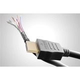 goobay High-Speed-HDMI 90°-Kabel mit Ethernet schwarz, 2 Meter