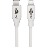 goobay Apple Lightning / USB-C PD-Ladeset 30 Watt, Ladegerät weiß, 1 Meter Kabel, PD