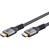 goobay Plus Ultra High-Speed HDMI-Kabel, 8K @ 60Hz grau, 0,5 Meter