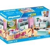 PLAYMOBIL 71608 My Life Küche mit Essplatz, Konstruktionsspielzeug 