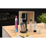 SodaStream Glasflasche DUO, 1 Liter, 2er-Pack, Kanne transparent/schwarz, für DUO-Sprudler