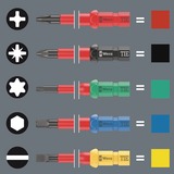 Wera Kraftform Kompakt VDE 16 extra slim 1 Tool Finder, 16-teilig, Schraubendreher rot/gelb, inkl. Steckgriff, Phasenprüfer, VDE-Wechselklingen