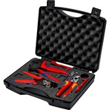 KNIPEX Werkzeugkoffer Photovoltaik, für Solar-Steckverbinder MC4, Werkzeug-Set schwarz, 7-teiliges Sortiment, für Kabel bis 10mm²