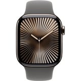 Apple Watch Series 10, Smartwatch Titan Natur, Titangehäuse, 42 mm, Sportarmband steingrau M/L, Cellular