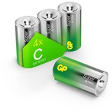 GP Batteries GP Super Alkaline Batterie C Baby, LR14, 1,5Volt 4 Stück, mit neuer G-Tech Technologie