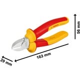 Bosch VDE Diagonal-Seitenschneider Professional 160mm, Schneid-Zange rot/gelb
