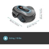 GARDENA Mähroboter smart SILENO pro 600m² grau/türkis, Li-Ionen Akku, LONA-Technologie