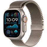 Apple Watch Ultra 2, Smartwatch titan, 49 mm, Milanaise Armband Titan natur, Titangehäuse, Cellular