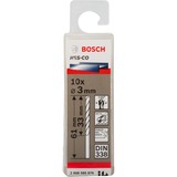 Bosch PRO Stainless Steel HSS-Co Spiralbohrer, Ø 3mm Arbeitslänge 33mm, 10 Stück