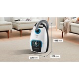 Bosch Serie 8 BGB75XSIL, Bodenstaubsauger weiß, ProSilence