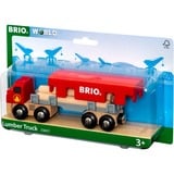 BRIO World Holztransporter mit Magnetladung, Spielfahrzeug rot