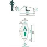 Jack Wolfskin Tunnelzelt NORTH TIMER, für 1 Person dunkelgrün, Modell 2024