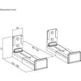 goobay Soundbar-Wandhalterung Universal schwarz, einstellbare Tiefe 90 - 154mm