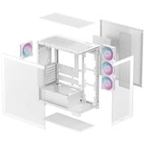 DeepCool CG580 4F , Tower-Gehäuse weiß, Tempered Glass x 2