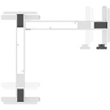 Digitus Elektrisch höhenverstellbares Tischgestell, 90° L-Form DA-90453 weiß, Triple-Motor, 2-Stufen