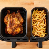 Tefal Doppel-Heißluftfritteuse Dual Easy Fry & Grill schwarz, 2.700 Watt, 2 Körbe 5,2 Liter + 3,1 Liter	