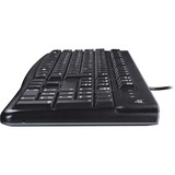 Logitech Keyboard K120, Tastatur schwarz, EU-Layout (QWERTY), Rubberdome, Retail