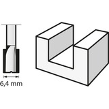 Dremel HSS Nutfräser Ø 6,4mm (654) 1 Stück, Schaft Ø 3,2mm
