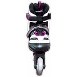 Muuwmi Verstellbare Kinderinliner Gr. 37-40, Inline-Skates pink/schwarz