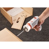 BLACK+DECKER HEXDRIVER, Akku-Möbelschrauber BCRTA01 weiß/orange, 3,6 Volt