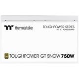 Thermaltake Toughpower GT Snow 750W, PC-Netzteil weiß, 1x 12-Pin High Power GPU, 4x PCIe, Kabelmanagement, 750 Watt