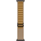 Apple 49 mm Alpine Loop, Uhrenarmband beige/schwarz, Größe S