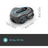 GARDENA Mähroboter smart SILENO max 1.200m² grau/türkis, Li-Ionen Akku, LONA-Technologie