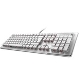 Turtle Beach Vulcan II Max, Gaming-Tastatur weiß/transparent, DE-Layout, TITAN II Optical Red