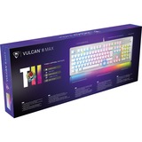 Turtle Beach Vulcan II Max, Gaming-Tastatur weiß/transparent, DE-Layout, TITAN II Optical Red