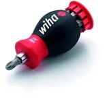 Wiha Schraubendreher Stubby 1/4", mit Bit Magazin schwarz/rot, Stubby mit 6 PH / PZ Bits