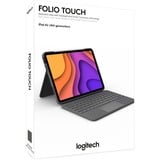 Logitech Folio Touch, Tastatur grau, DE-Layout, für iPad Air (4. Generation) 