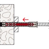 fischer Langschaftdübel DuoXpand 10x80 T R hellgrau/rot, 50 Stück