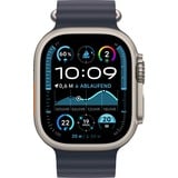 Apple Watch Ultra 2, Smartwatch titan, 49 mm, Ocean Armband Marine, Titangehäuse, Cellular