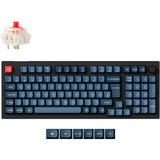 Keychron V5 Max, Gaming-Tastatur schwarz/blaugrau, DE-Layout, Gateron Jupiter Red, Hot-Swap, RGB