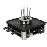 WMF 3in1 Lumero Gourmet Station, Raclette edelstahl/schwarz, Tischgrill, Raclette und Fondue