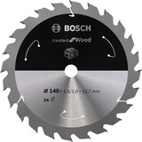 Bosch Kreissägeblatt Standard for Wood, Ø 140mm, 24Z Bohrung 12,7mm, für Akku-Handkreissägen