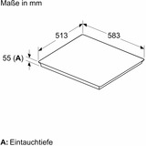 Bosch PXX645HC1E Serie 6, Autarkes Kochfeld schwarz/edelstahl, 60 cm