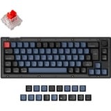 Keychron V2, Gaming-Tastatur schwarz/blaugrau, DE-Layout, Keychron K Pro Red, Hot-Swap, RGB