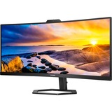 Philips 34E1C5600HE/00, LED-Monitor 86.36 cm (34 Zoll), schwarz, DisplayPort, HDMI, Adaptive-Sync, USB-C, Curved, Webcam, 100Hz Panel