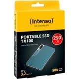 Intenso Externe SSD TX100 250 GB blaugrau, USB-A 3.2 Gen 1 (5 Gbit/s)