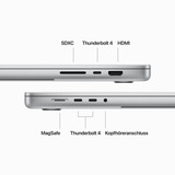 Apple MacBook Pro (16") 2023 CTO, Notebook silber, M3 Max 40-Core GPU, MacOS, Englisch International, 41.1 cm (16.2 Zoll) & 120 Hz Display, 1 TB SSD