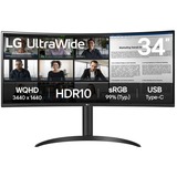 LG 34WR55QK-B, LED-Monitor 86.4 cm (34 Zoll), schwarz, WQHD, VA, USB-C, HDR10, 100Hz Panel