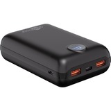 goobay Powerbank Kompakt 20.000 mAh schwarz, 20 Ah, 1x USB-A, 1x USB-C, Power Delivery, Quick Charge