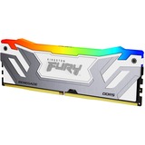 Kingston CU-DIMM 24 GB DDR5-8400, Arbeitsspeicher silber/weiß, KF584CU40RWA-24, FURY Renegade RGB, INTEL XMP